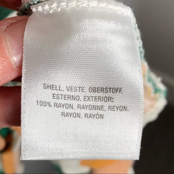 Anthropologie Vanessa Virginia  Tropical Print Flowy Tank Size Small - Picture 6 of 11